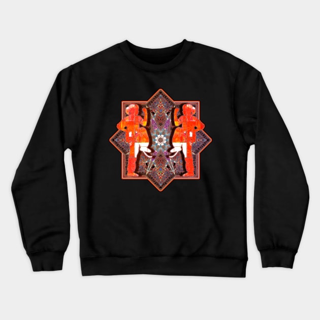 Orange Tai Chi Practice Crewneck Sweatshirt by crunchysqueak